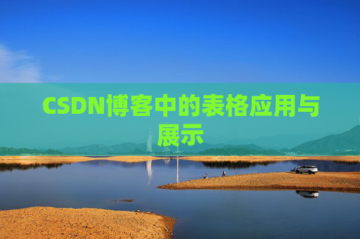 CSDN博客中的表格应用与展示